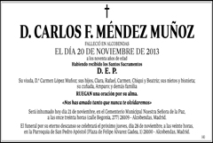 Carlos F. Méndez Muñoz
